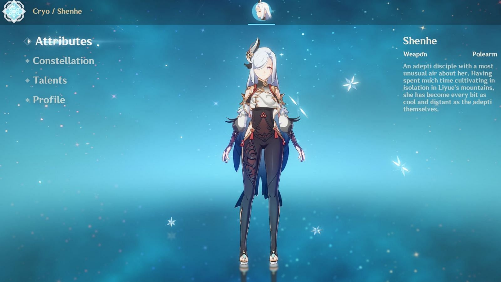 Screenshot of Shenhe in-game (Image via HoYoverse)